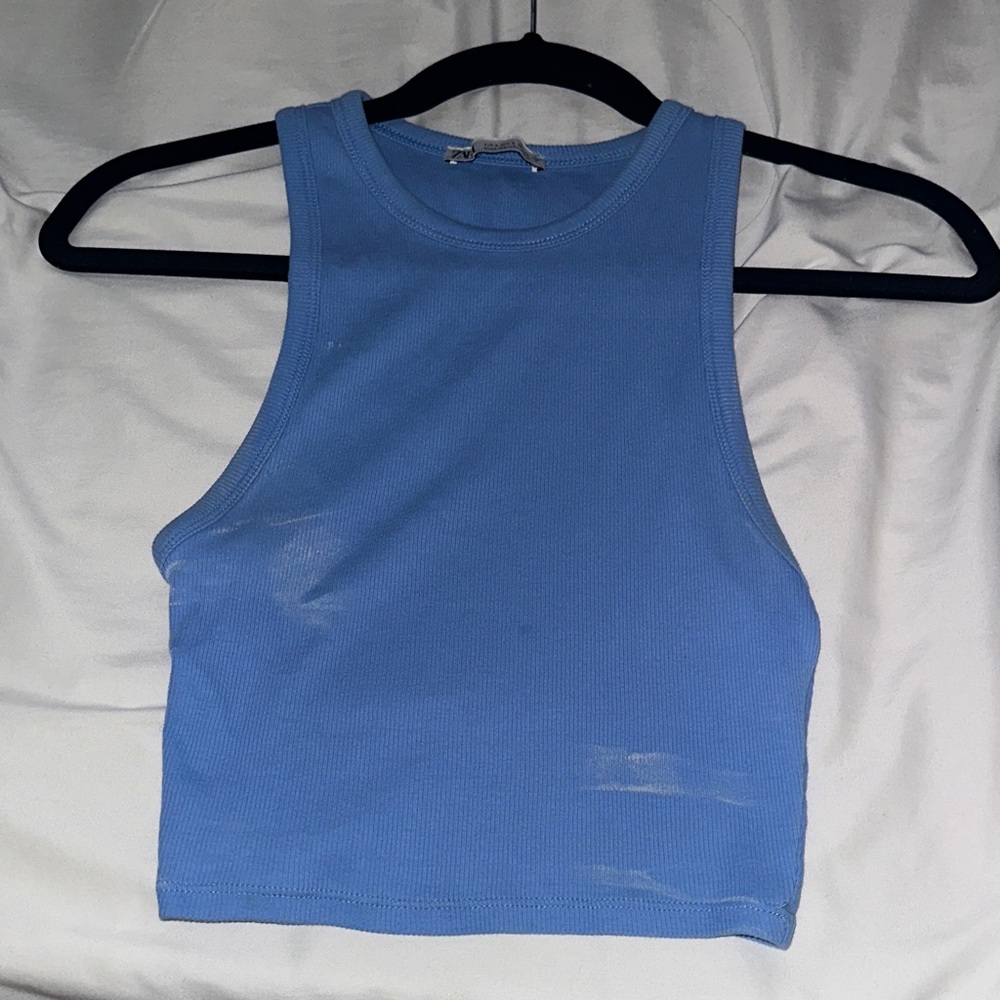 ZARA Blue Sleeveless Women's Top